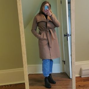 Camel belted coat